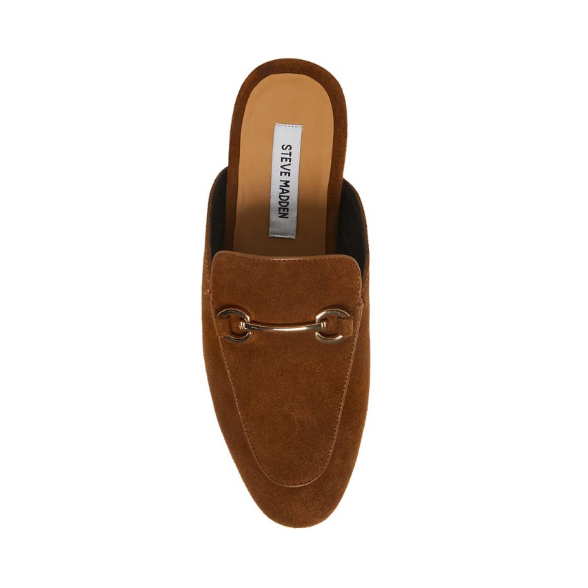 Brown Steve Madden Mateo Suede Men's Mules | PH 4823FBM